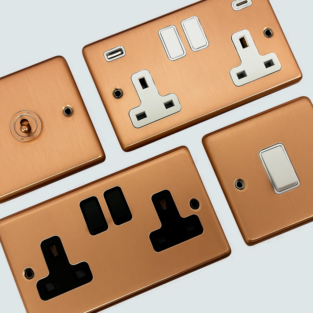 Contour Rose Gold Sockets and Switches
