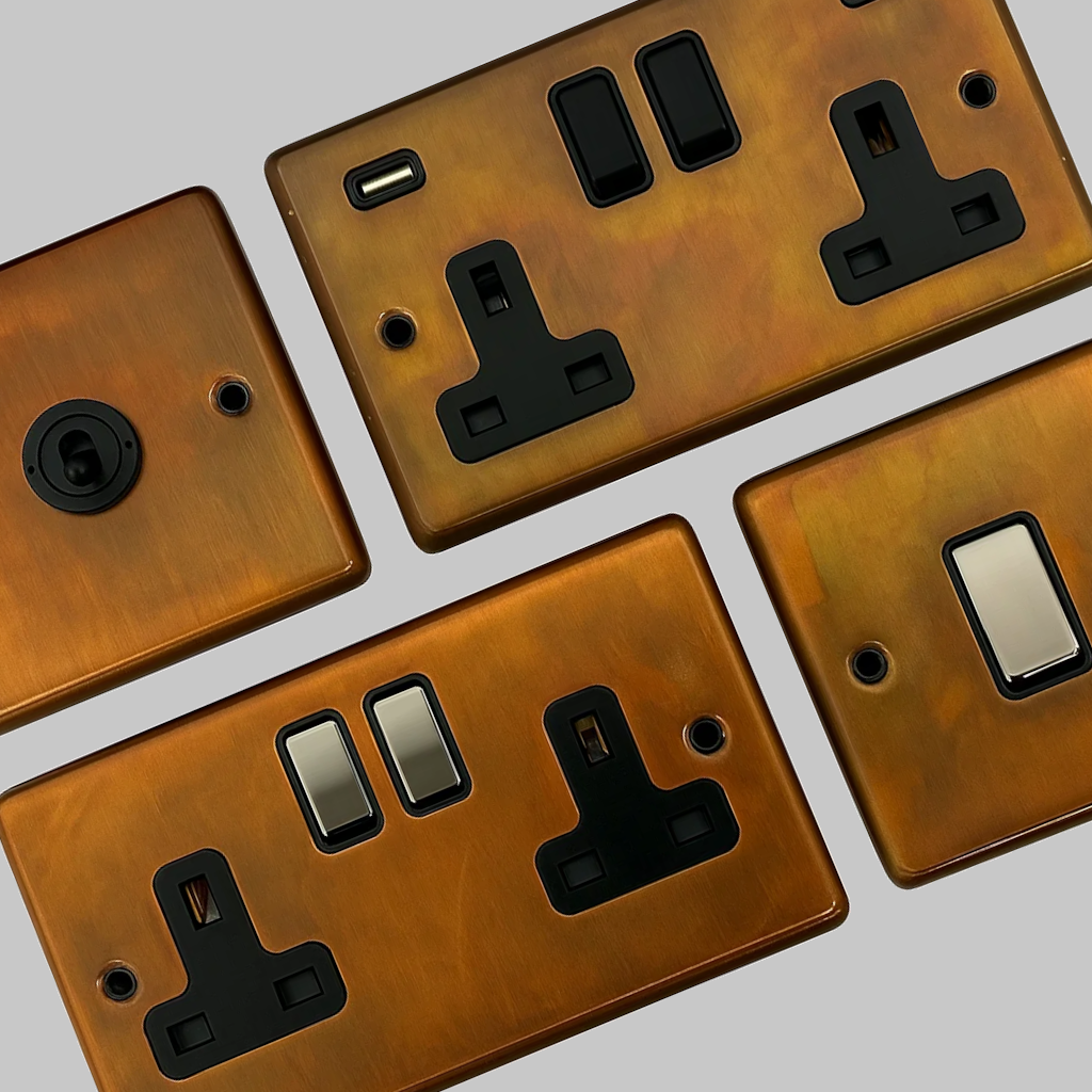 Tarnished Copper Sockets and Switches