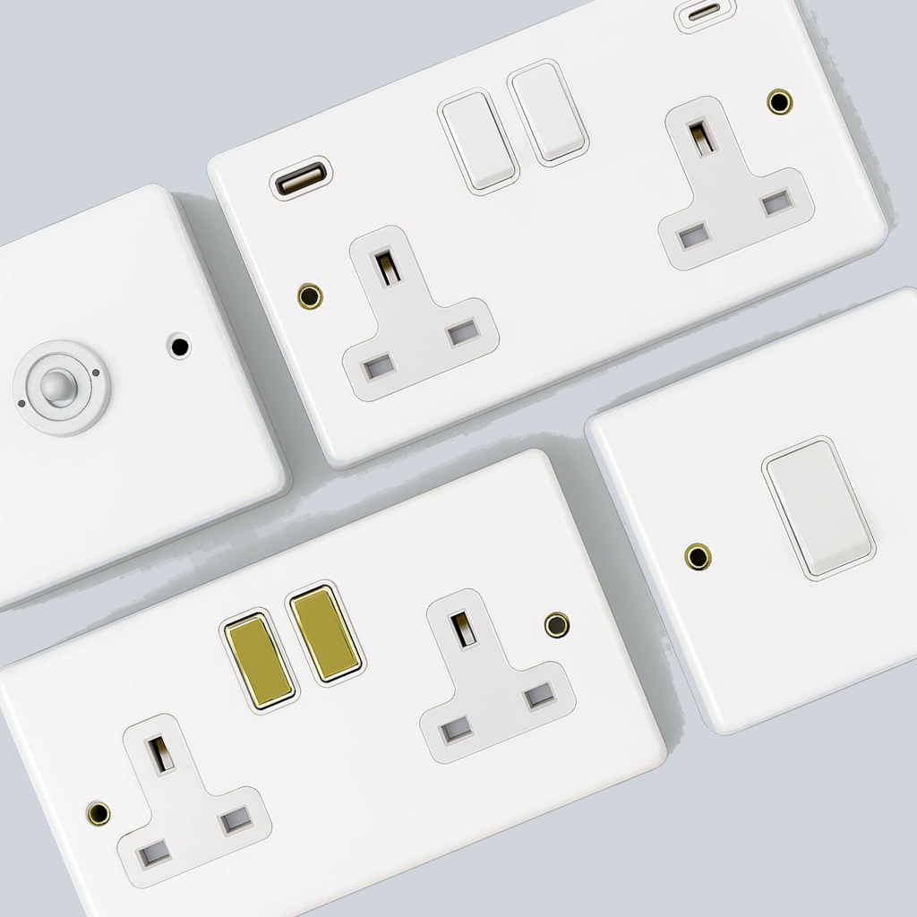 Contour White Sockets and Switches