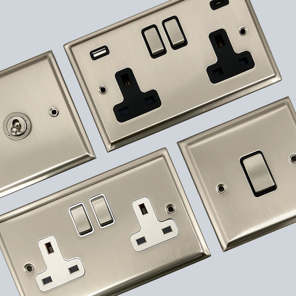 Deco Satin Nickel Sockets and Switches