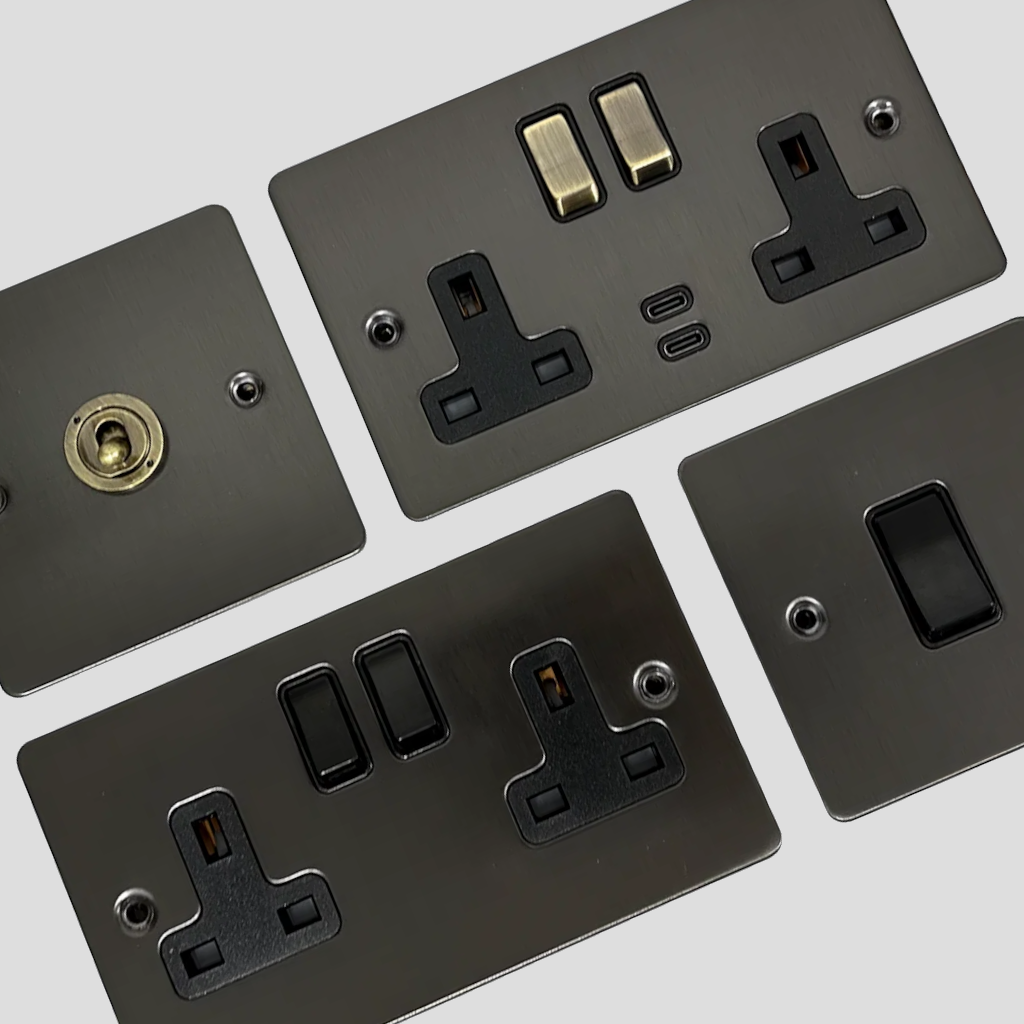 Flat Black Bronze Sockets and Switches