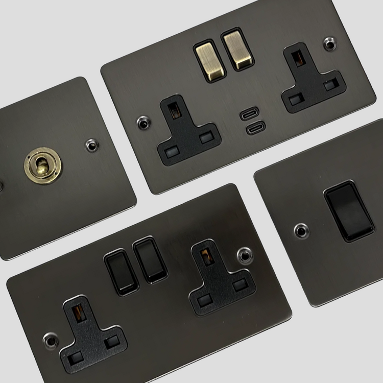 Flat Black Bronze Sockets and Switches