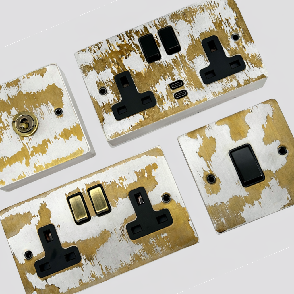Flat Dover Bronze Sockets and Switches