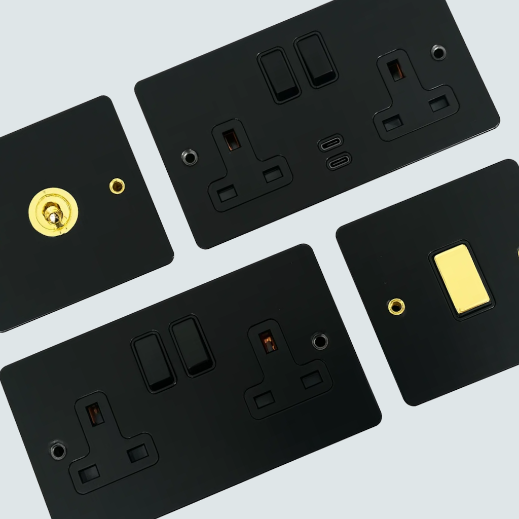 Flat Black Sockets and Switches