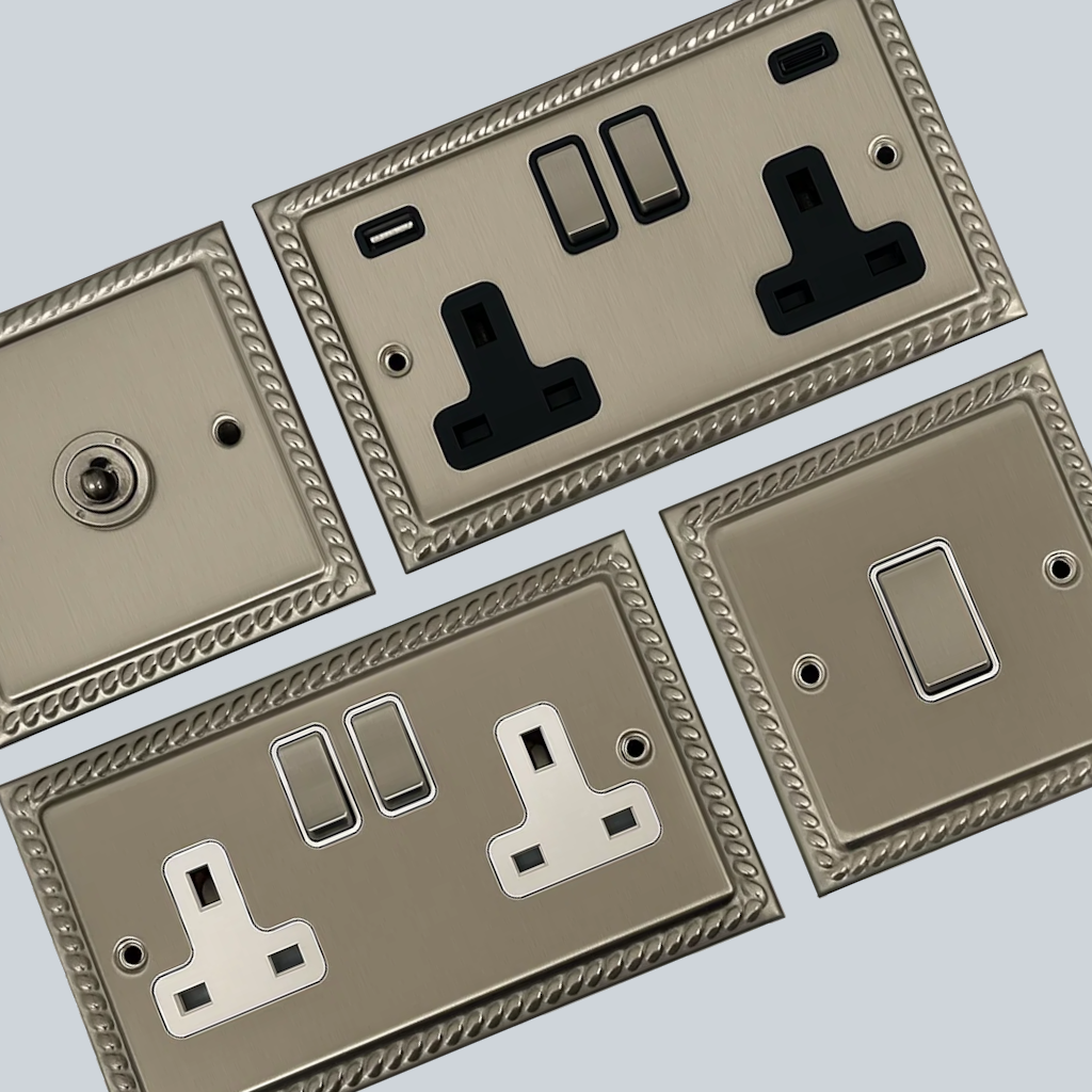 Georgian Satin Nickel Sockets and Switches