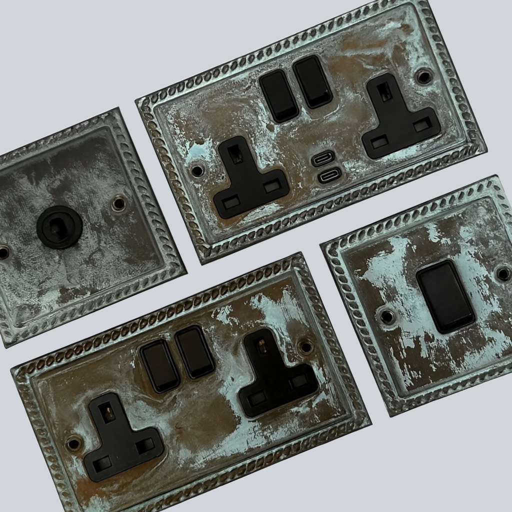 Georgian Verdigris Sockets and Switches