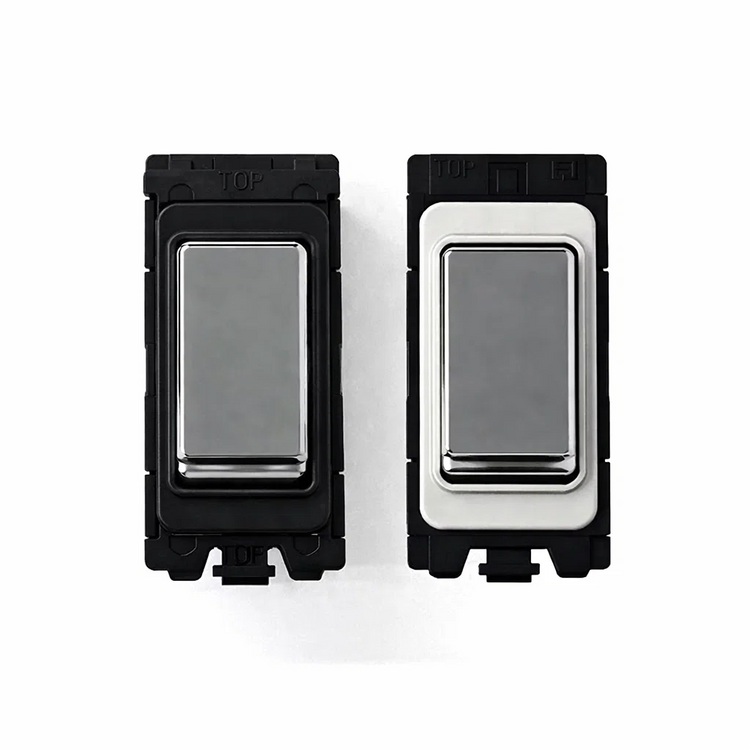 Polished Chrome Grid Switch Modules