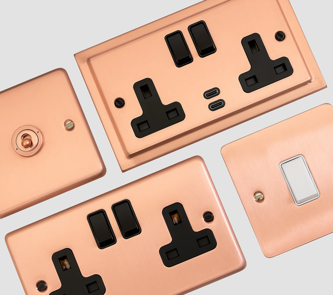 Rose Gold Sockets and Switches