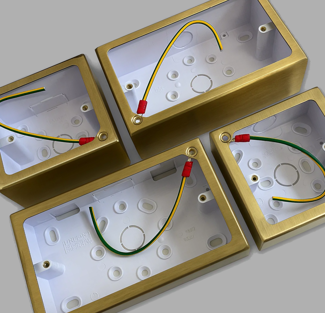 Satin Brass Pattress Boxes