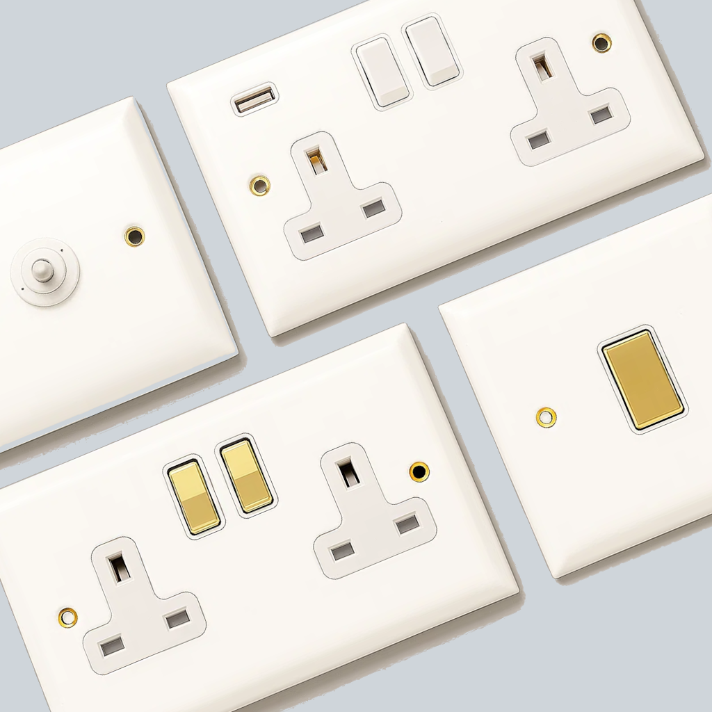 Spectrum White Sockets and Switches