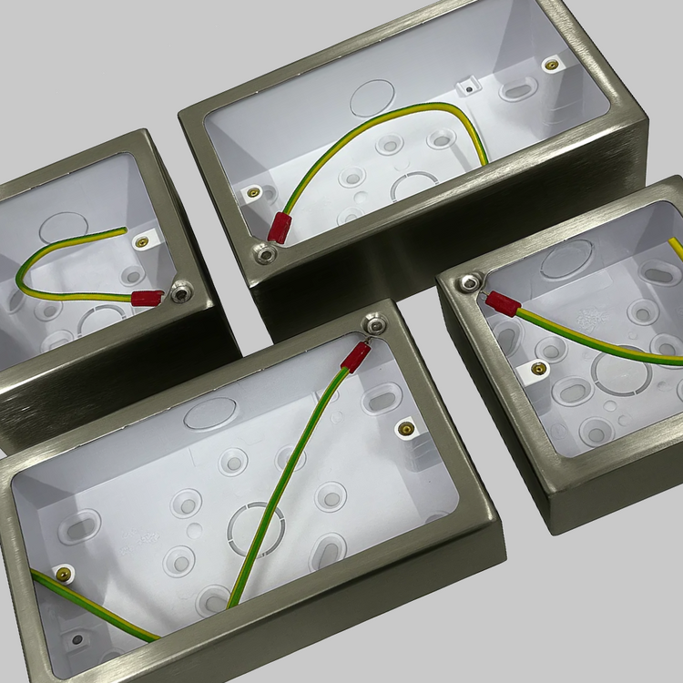 Brushed Steel Pattress Boxes