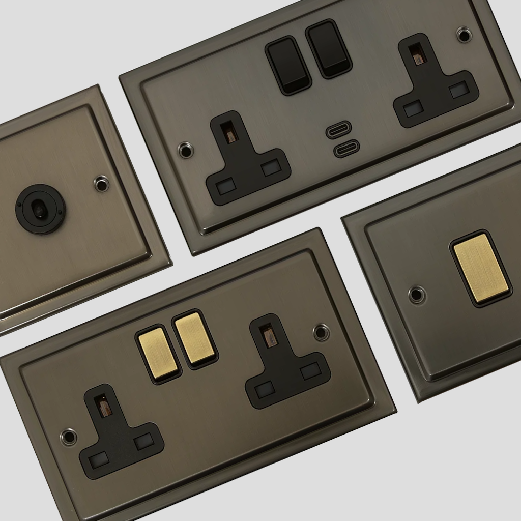 Victorian Black Bronze Sockets and Switches