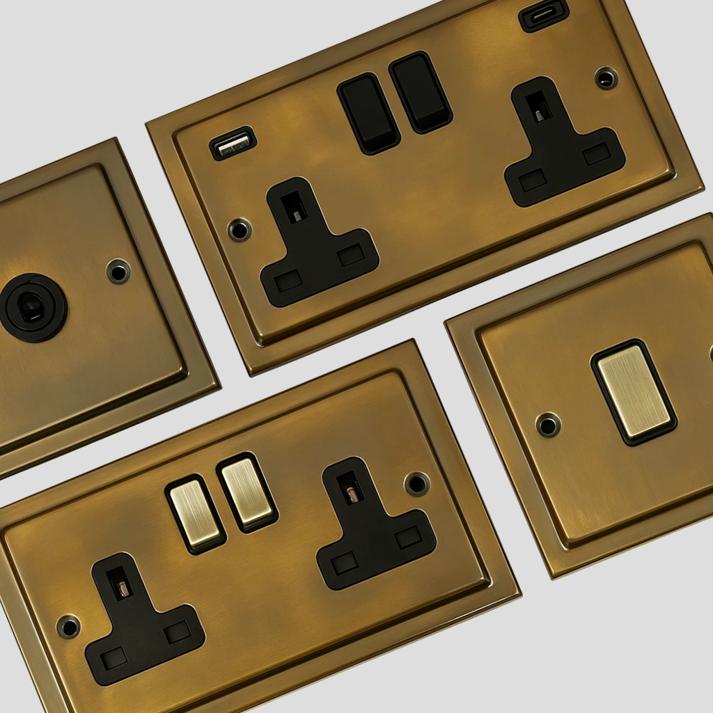 Victorian Medium Bronze Sockets and Switches