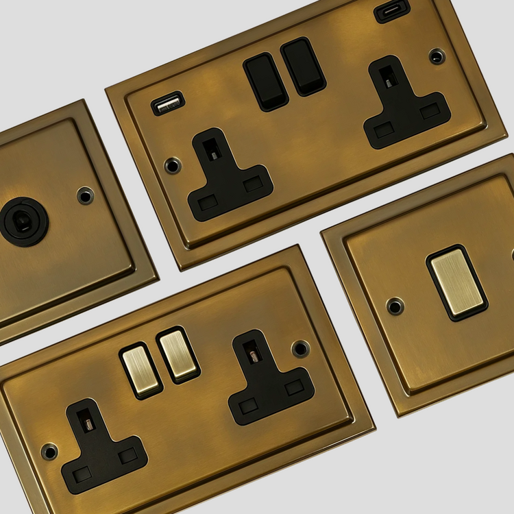 Victorian Medium Bronze Sockets and Switches