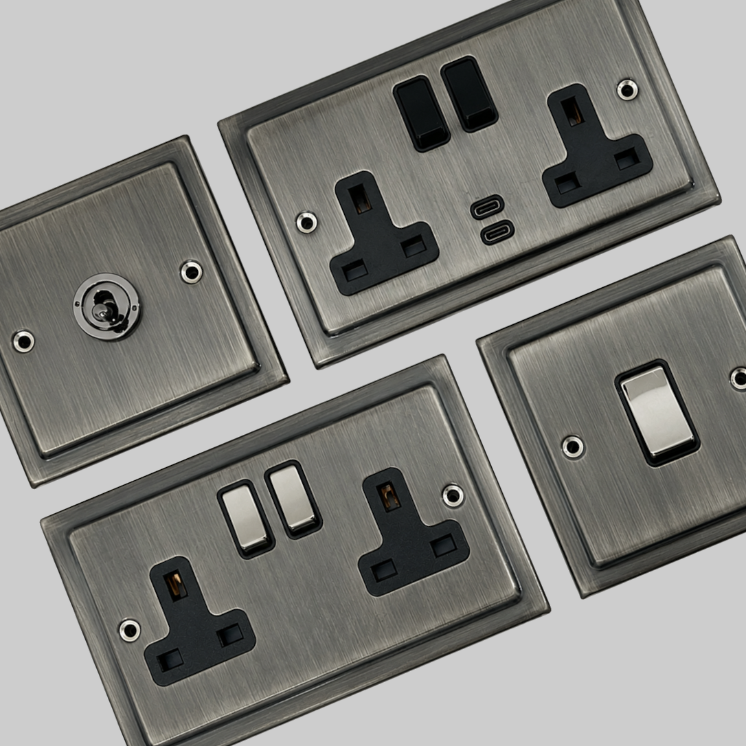 Antique Nickel Sockets and Switches