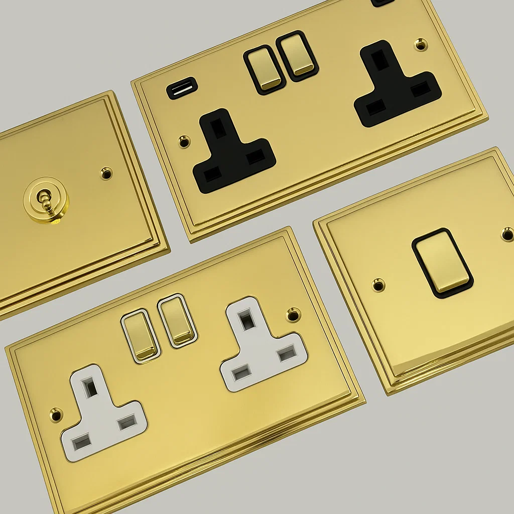 Victorian Cast Polished Brass – Designer Sockets