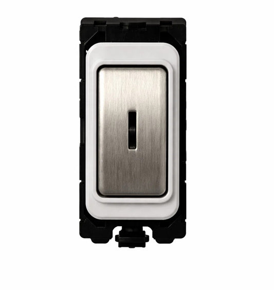 20A 2 way SP Switch Including key - White and Satin Chrome Switch