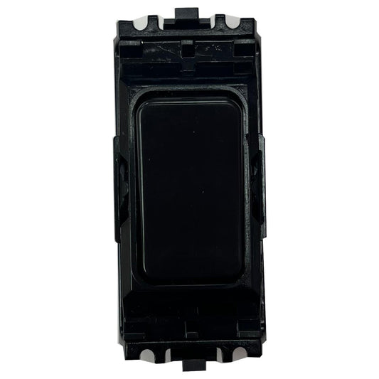 1 Gang 2 Way Grid Switch Module-Black Switch/Black Trim