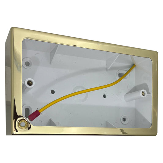 Double Polished Brass Pattress Box (44mm)