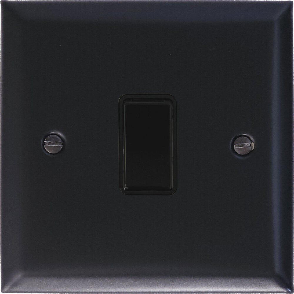Spectrum Flat Black  1 Gang Switch