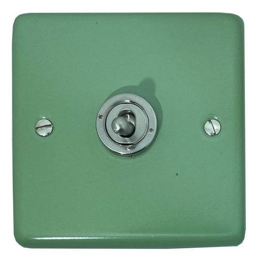 Classic Sage Green 1 Gang Grid Toggle Plate (Plate Only)