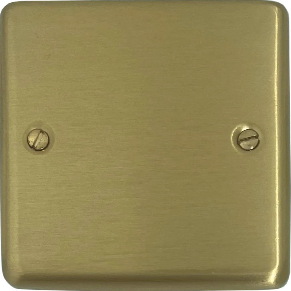 Contour Satin Brass 1 Gang Blank