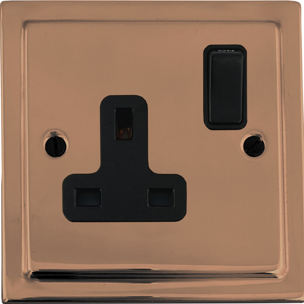 Victorian Polished Copper 1 Gang Socket