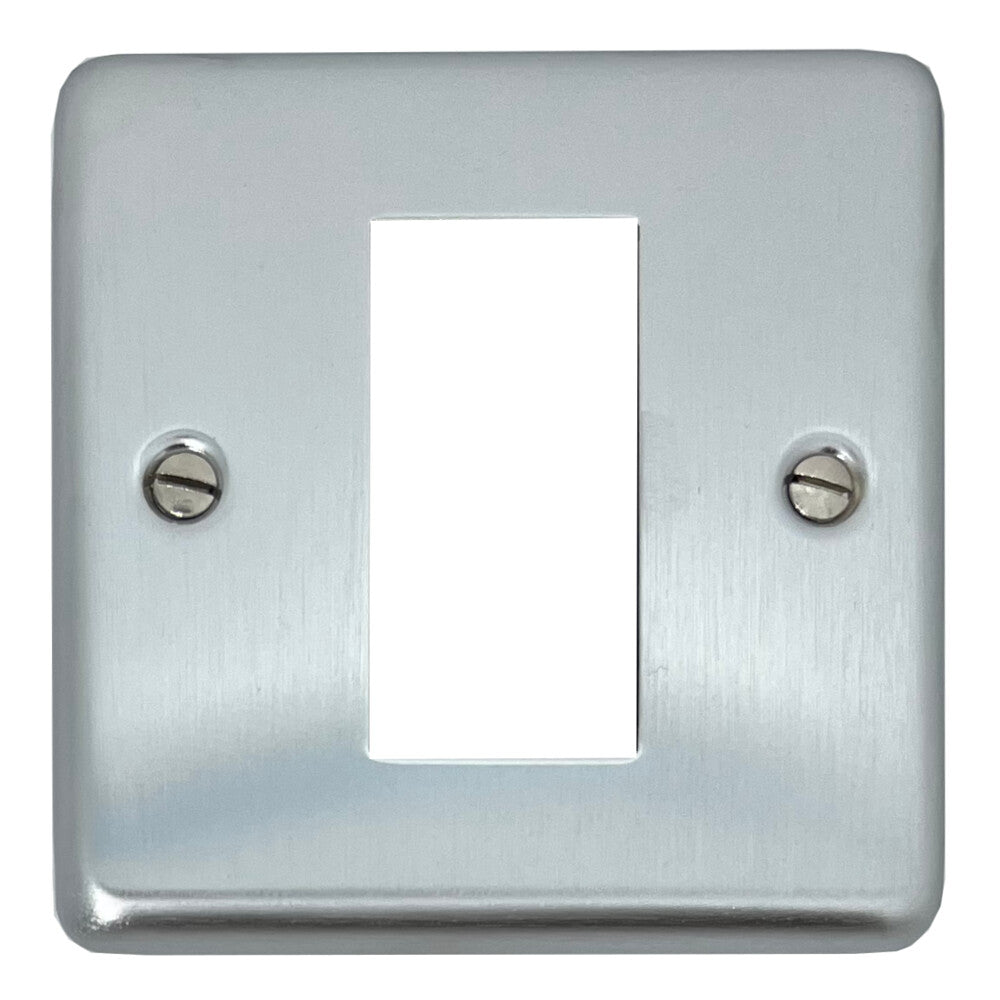 Contour Satin Chrome 1 Gang 1 Mod Euro