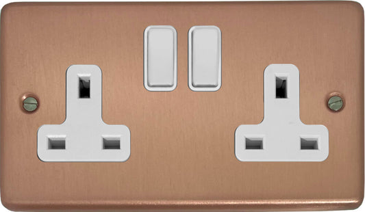 Contour Rose Gold 2 Gang Socket
