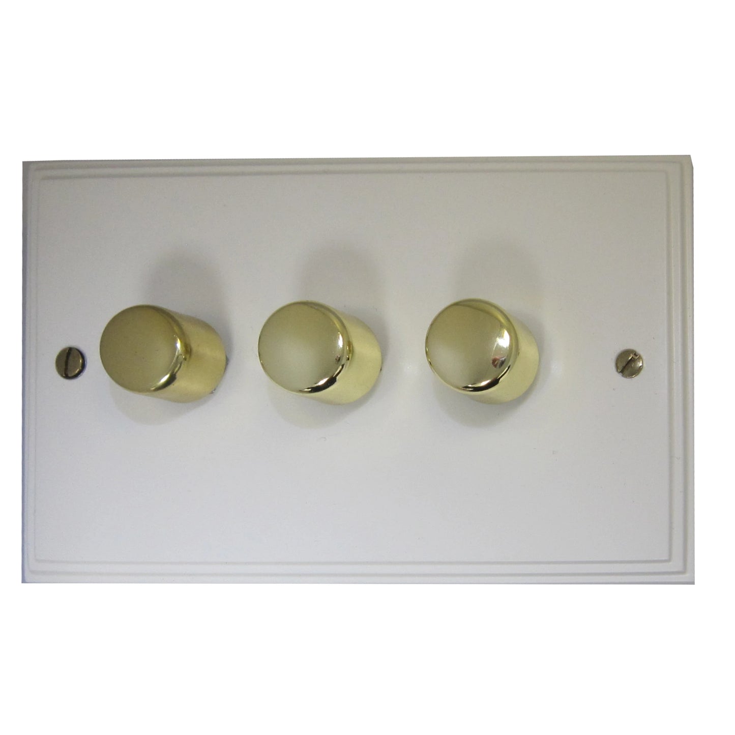 Victorian Flat White 3 Gang LED Dimmer