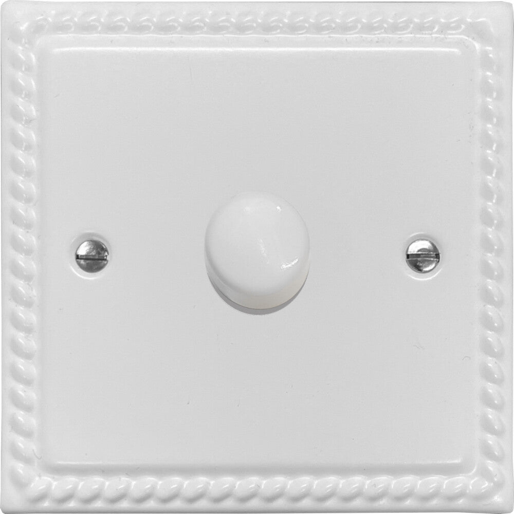 Georgian Flat White 1 Gang 120W LED Dimmer