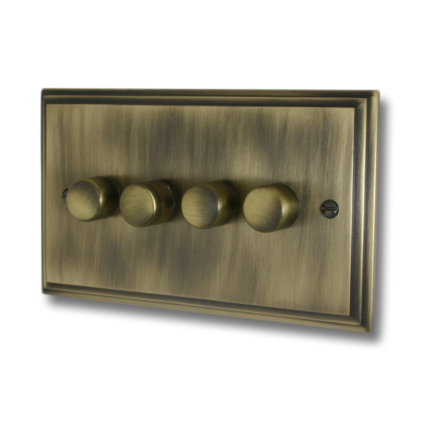 Victorian Antique Brass 4 Gang LED Dimmer