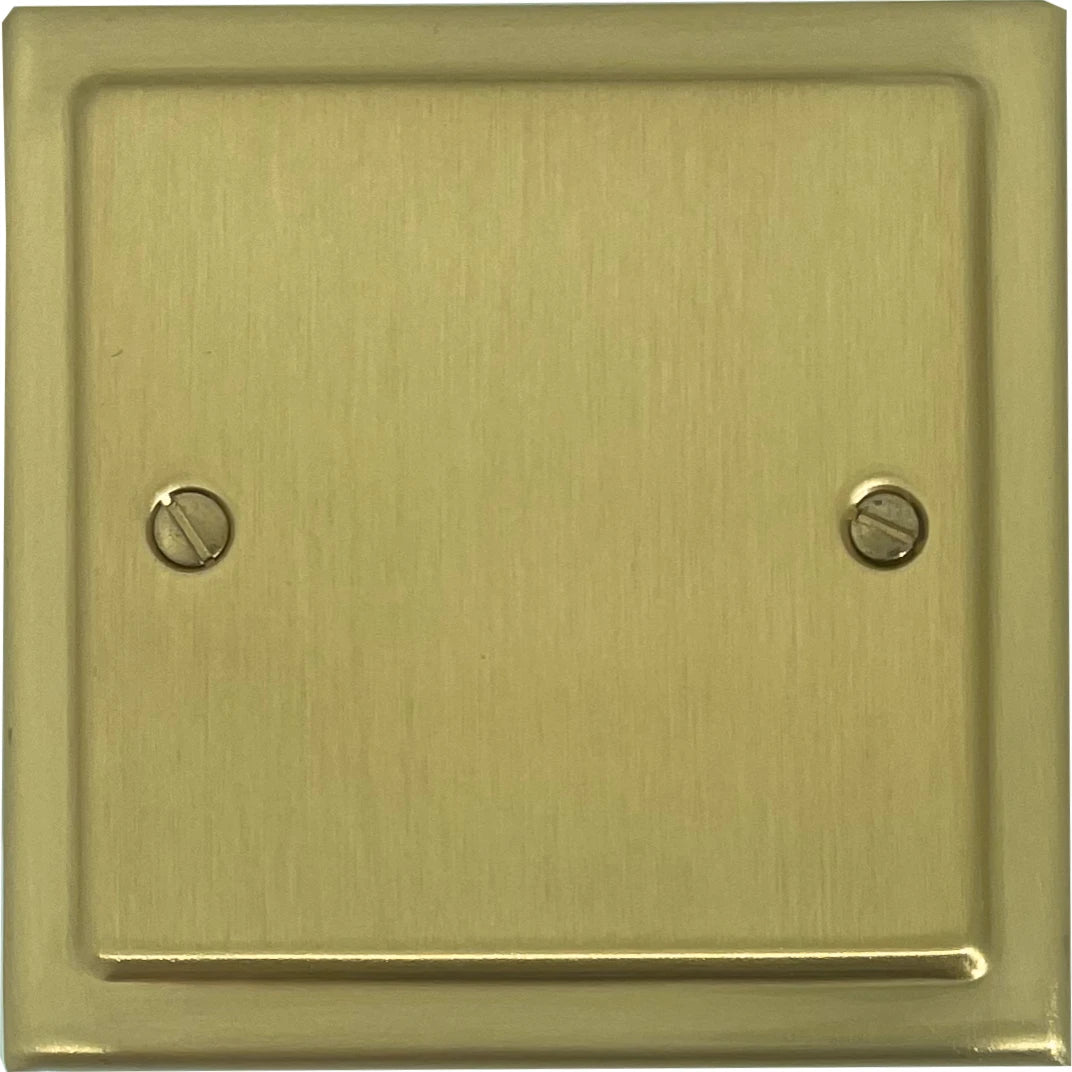 Victorian Satin Brass 1 Gang Blank