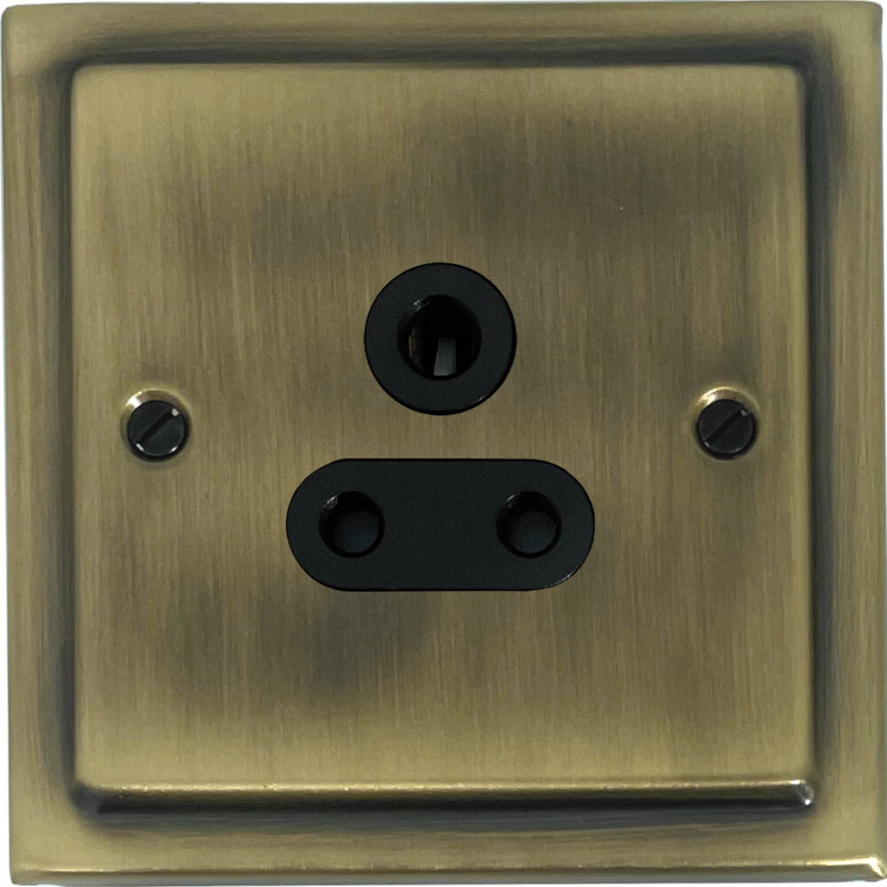 Victorian Light Antique Brass 5 Amp Socket