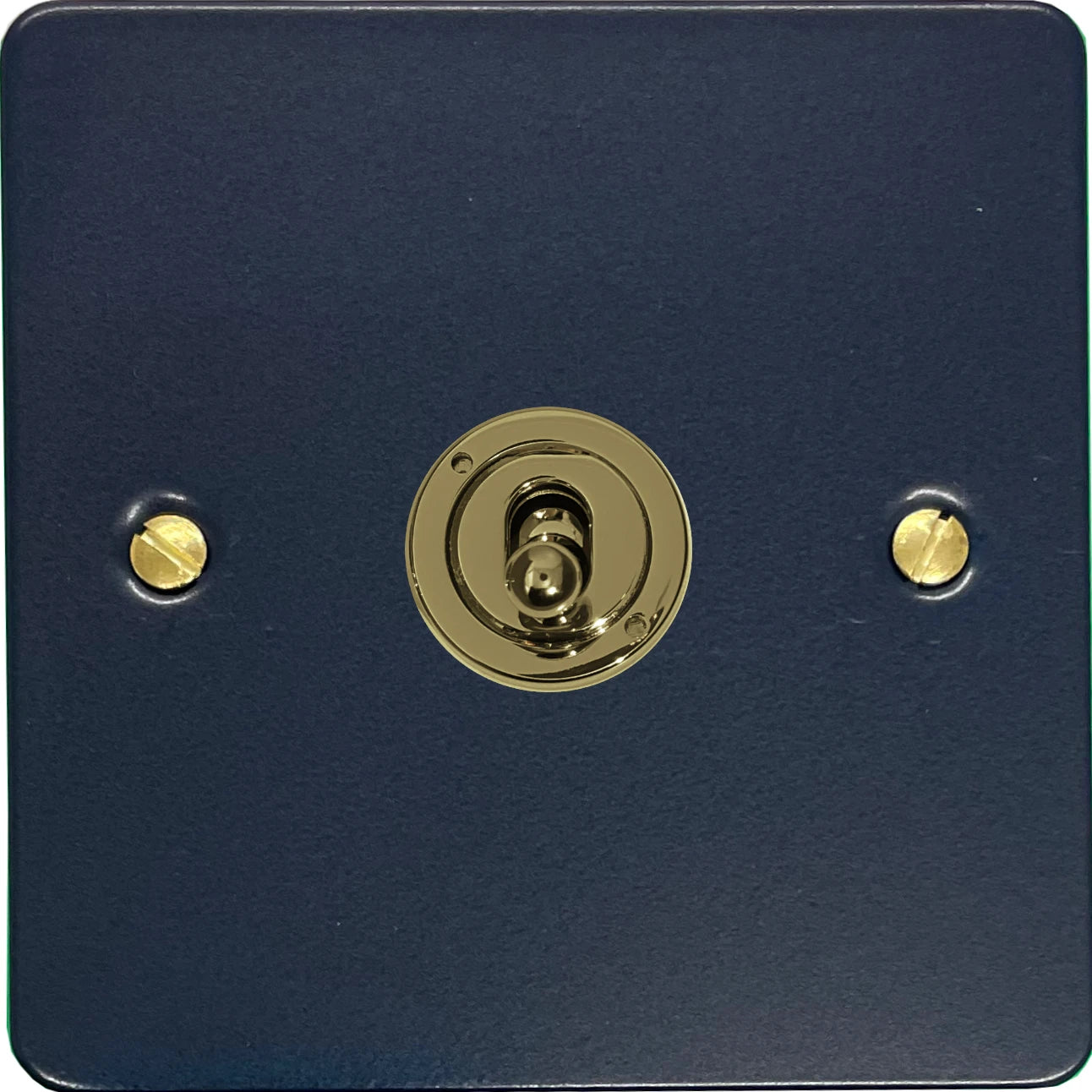 Flat Blue Intermediate Toggle (Polished Brass Toggle)