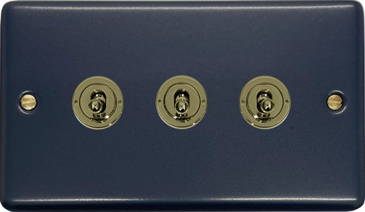 Contour Blue 3 Gang Toggle