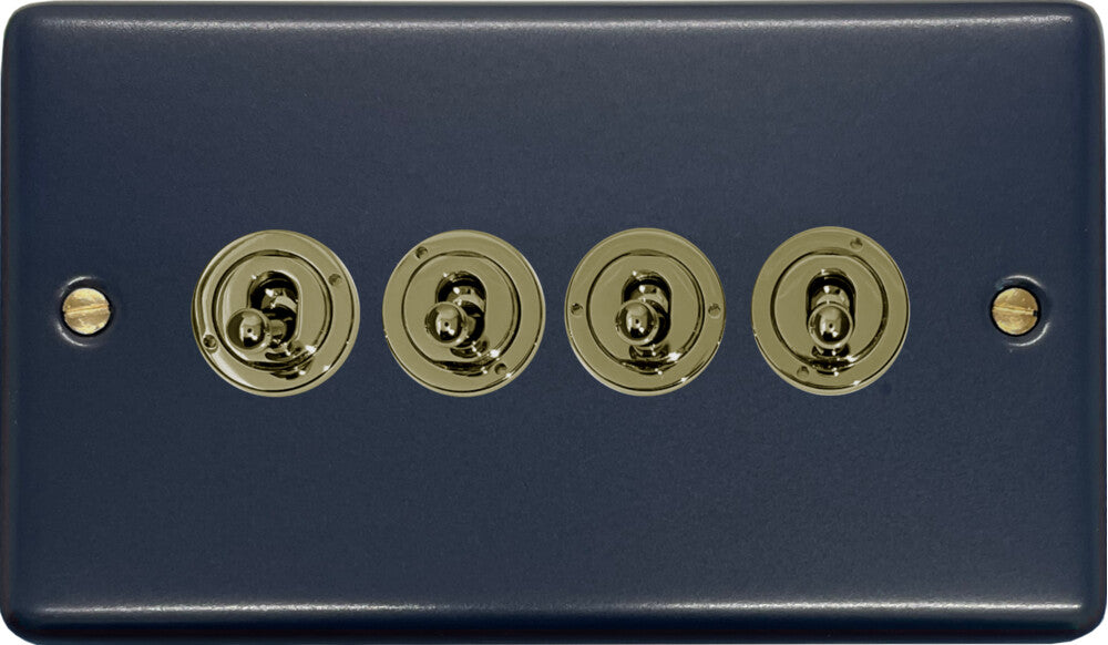 Contour Blue 4 Gang Toggle