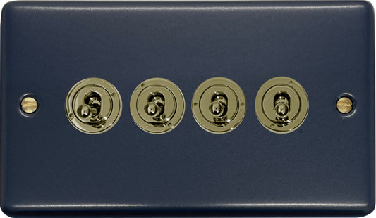 Contour Blue 4 Gang Toggle