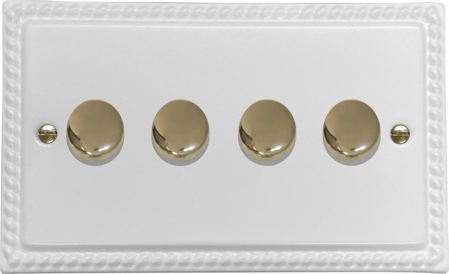 Georgian Flat White 4 Gang LED Dimmer