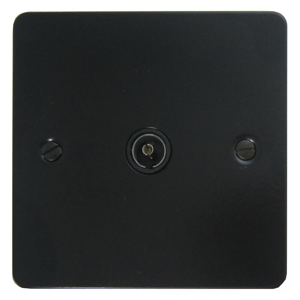 Flat Black 1 Gang Coax Point