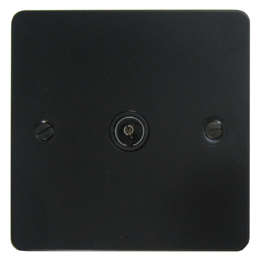 Flat Black 1 Gang Coax Point