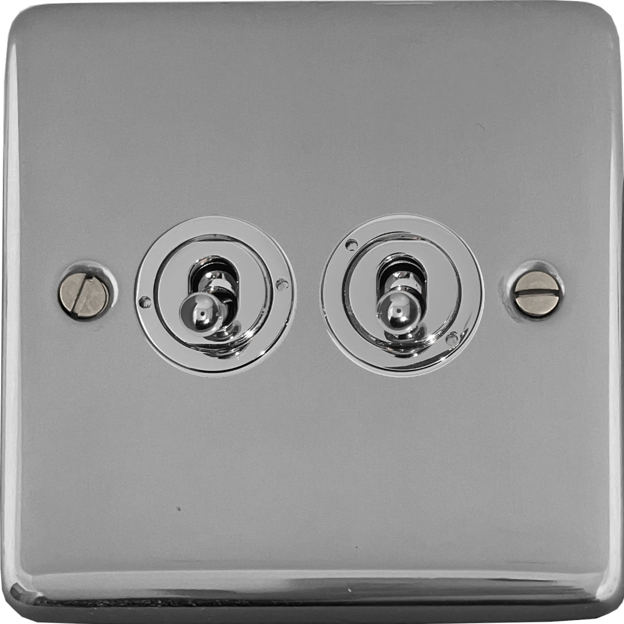 Contour Polished Chrome 2 Gang Toggle Switch