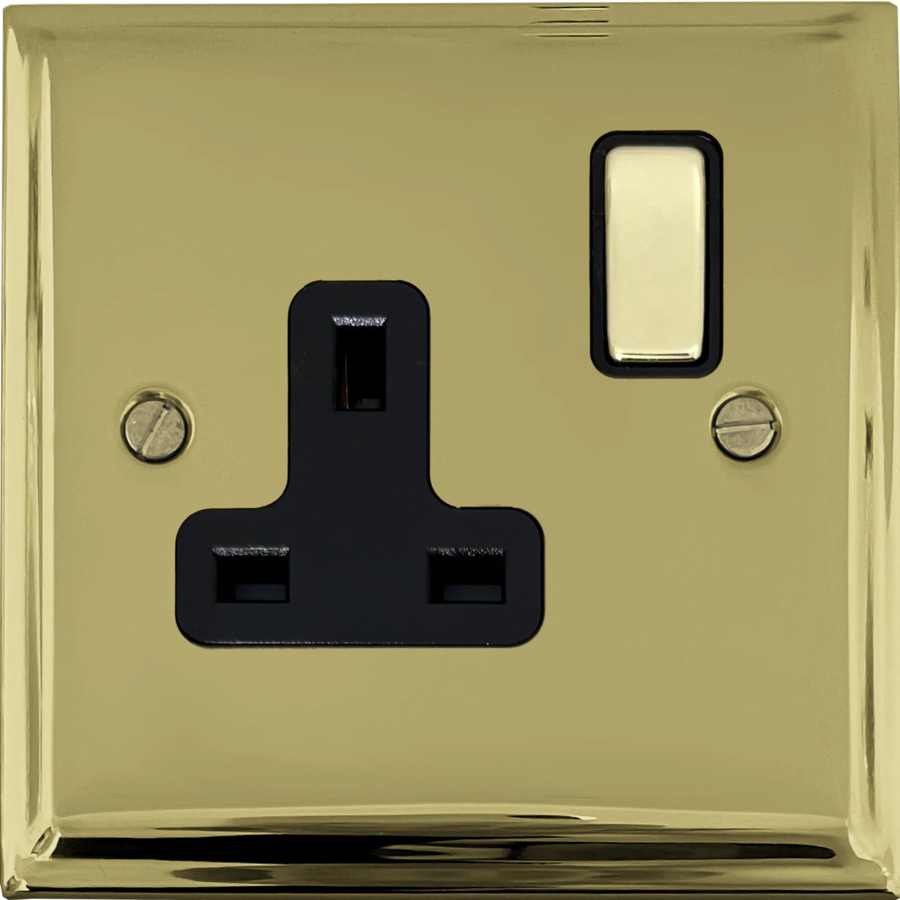 Deco Polished Brass 1 Gang Socket