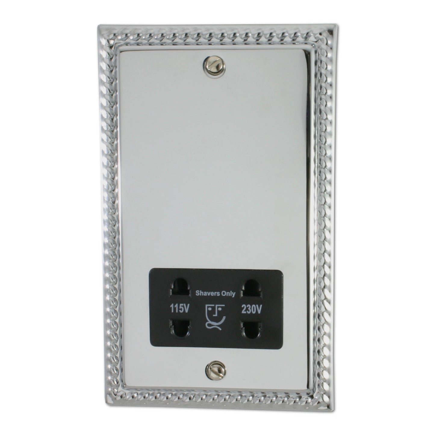 Georgian Polished Chrome Shaver Socket