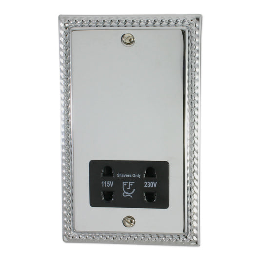 Georgian Polished Chrome Shaver Socket
