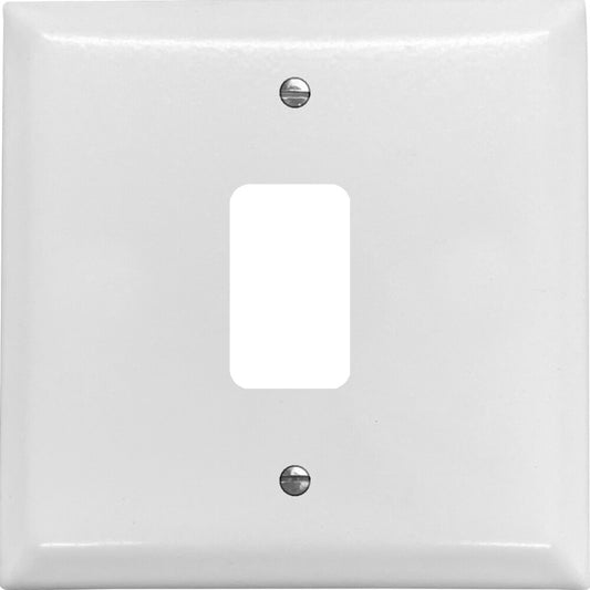 Spectrum Flat White 1 Gang Grid Plate