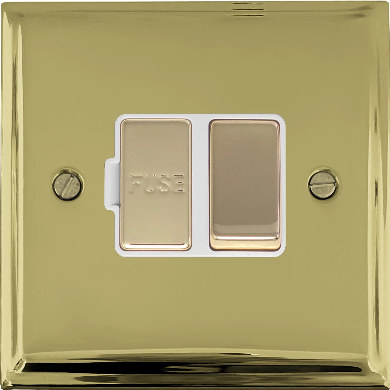 Deco Polished Brass Switch Fused Spur