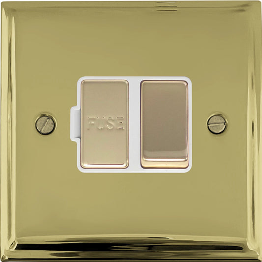 Deco Polished Brass Switch Fused Spur