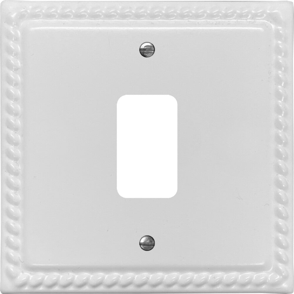 Georgian Flat White 1 Gang 2 Way Grid Plate
