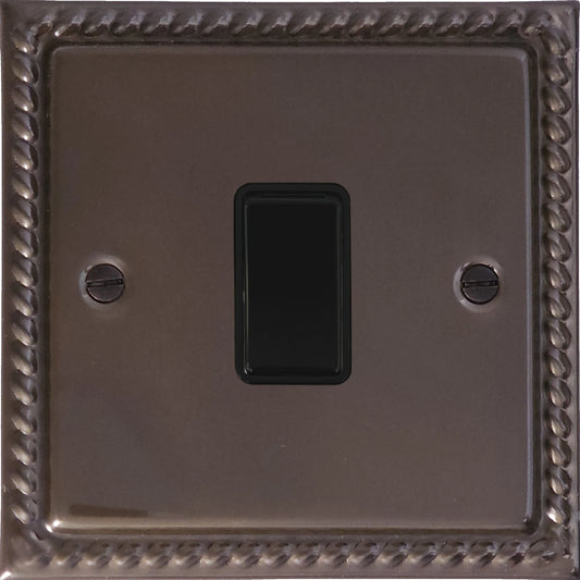 Georgian Medium Bronze 1 Gang Switch